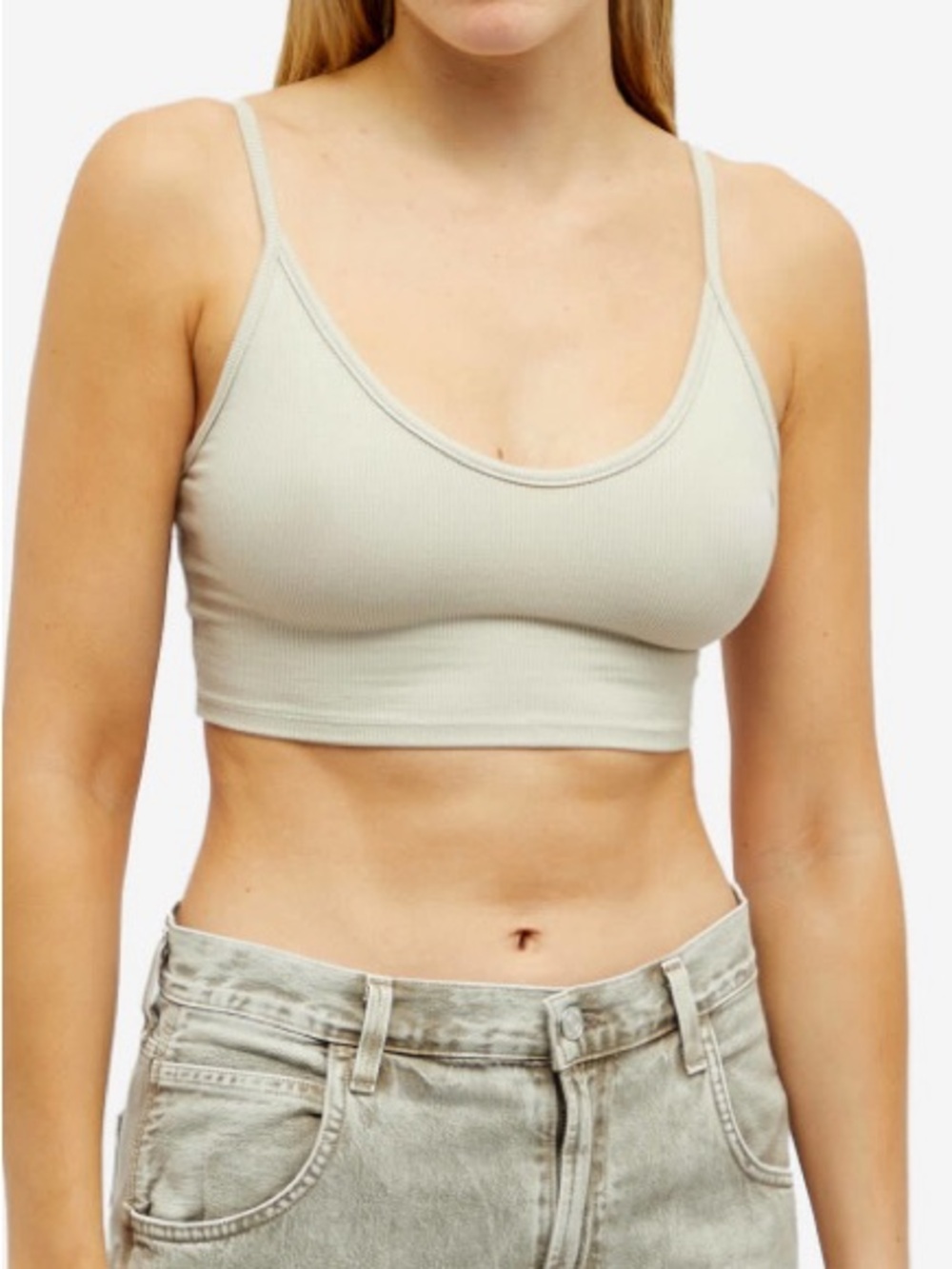 Joah Brown Strappy Crop Tank Top in Dune